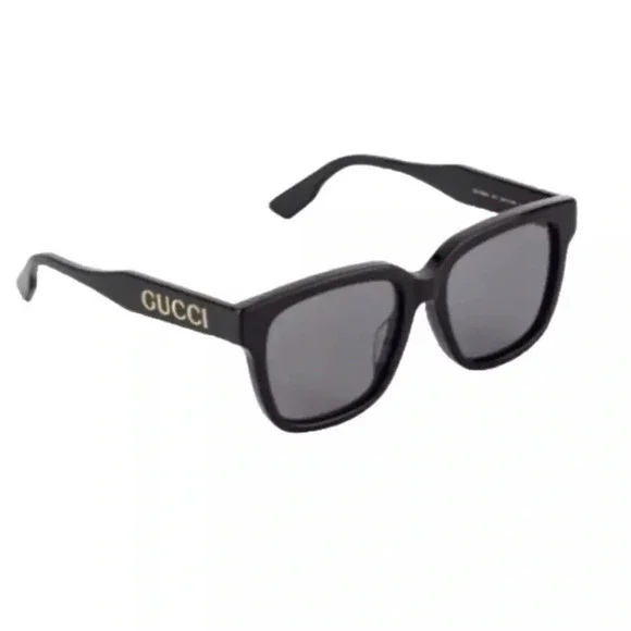 Gucci Black 56mm Square Sunglasses With Case, DustBag, Cloth & Cards Retail$435 Gucci | Accessories | New Gucci Gg333s 04 Womens Sunglasses  main image 3